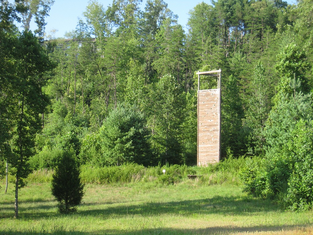 Helen to Unicoi 2010 0405.jpg - Out of the woods you go by the climbing tower. Looks fun if it was open.